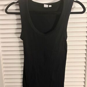 Black Sleeveless Ribbed Top